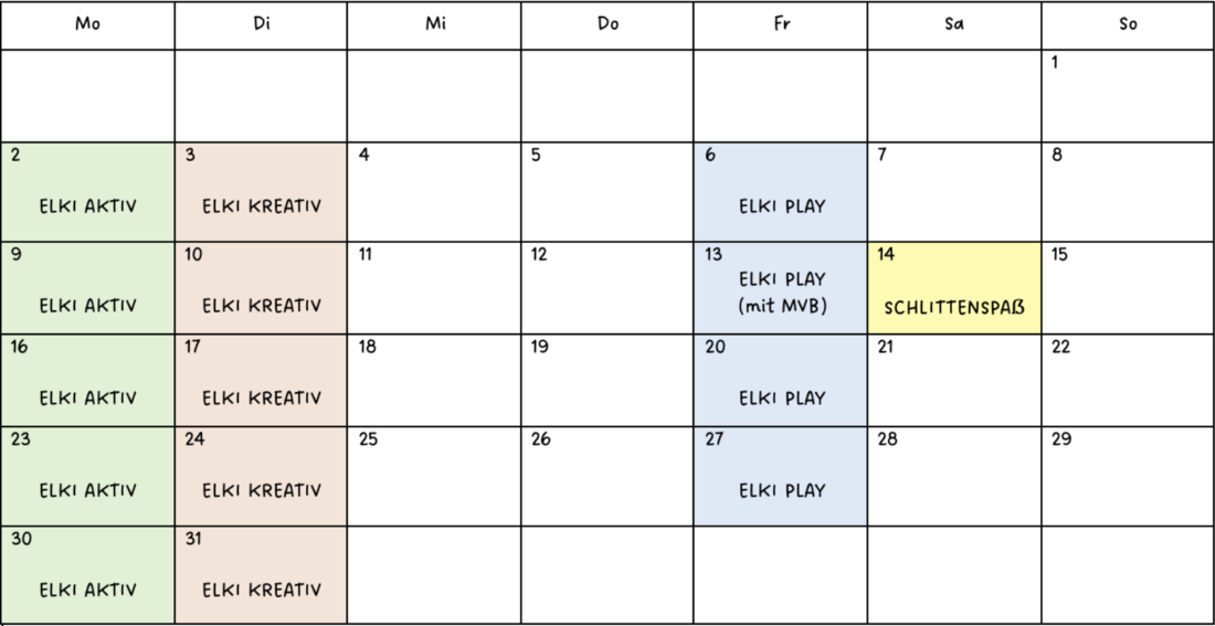 Elki-Abenteuer März 2026 Elki-Abenteuer März 2026